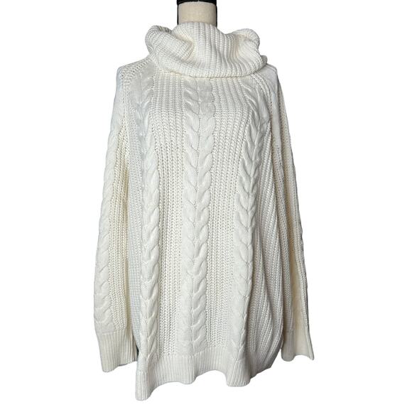 NEW Haven Well Within Women's Cowlneck Cable Knit Sweater in Ivory Size XXL - Picture 1 of 7